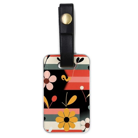 Minimalist Pattern With Simple Lines,flower And Shapes, Creating A Clean And Modern Luggage Tag (one side) from ArtsNow.com Front