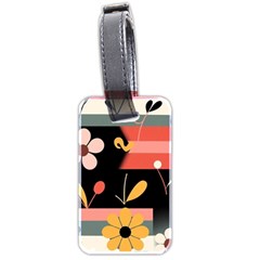 Minimalist Pattern With Simple Lines,flower And Shapes, Creating A Clean And Modern Luggage Tag (two sides) from ArtsNow.com Back