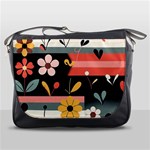  Minimalist Pattern With Simple Lines,flower And Shapes, Creating A Clean And Modern Messenger Bag