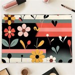  Minimalist Pattern With Simple Lines,flower And Shapes, Creating A Clean And Modern Cosmetic Bag (XXL)