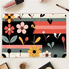 Minimalist Pattern With Simple Lines,flower And Shapes, Creating A Clean And Modern Cosmetic Bag (XXL) from ArtsNow.com Back