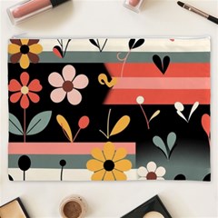 Minimalist Pattern With Simple Lines,flower And Shapes, Creating A Clean And Modern Cosmetic Bag (XXXL) from ArtsNow.com Front