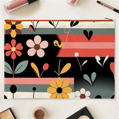 Minimalist Pattern With Simple Lines,flower And Shapes, Creating A Clean And Modern Cosmetic Bag (XXXL) from ArtsNow.com Back