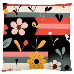 Minimalist Pattern With Simple Lines,flower And Shapes, Creating A Clean And Modern Standard Premium Plush Fleece Cushion Case (Two Sides) from ArtsNow.com Front