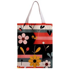 Minimalist Pattern With Simple Lines,flower And Shapes, Creating A Clean And Modern Zipper Classic Tote Bag from ArtsNow.com Front