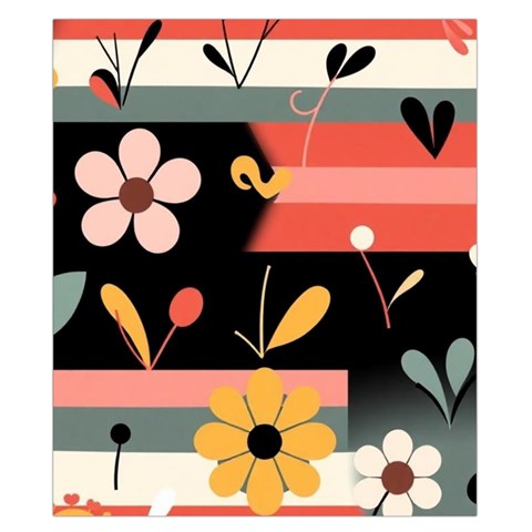 Minimalist Pattern With Simple Lines,flower And Shapes, Creating A Clean And Modern Duvet Cover Double Side (California King Size) from ArtsNow.com Back