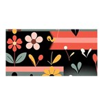  Minimalist Pattern With Simple Lines,flower And Shapes, Creating A Clean And Modern Satin Wrap 35  x 70 