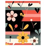  Minimalist Pattern With Simple Lines,flower And Shapes, Creating A Clean And Modern Drawstring Bag (Small)