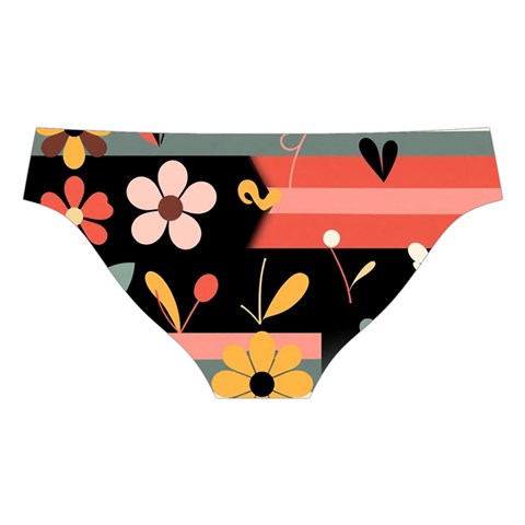 Minimalist Pattern With Simple Lines,flower And Shapes, Creating A Clean And Modern Cross Back Hipster Bikini Set from ArtsNow.com Back Under