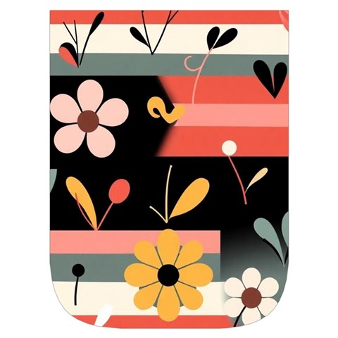 Minimalist Pattern With Simple Lines,flower And Shapes, Creating A Clean And Modern Waist Pouch (Small) from ArtsNow.com Front Pocket