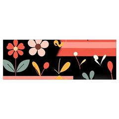 Minimalist Pattern With Simple Lines,flower And Shapes, Creating A Clean And Modern Wristlet Pouch Bag (Small) from ArtsNow.com Bottom