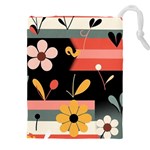  Minimalist Pattern With Simple Lines,flower And Shapes, Creating A Clean And Modern Drawstring Pouch (4XL)