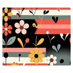  Minimalist Pattern With Simple Lines,flower And Shapes, Creating A Clean And Modern Premium Plush Fleece Blanket (Small)