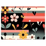  Minimalist Pattern With Simple Lines,flower And Shapes, Creating A Clean And Modern Premium Plush Fleece Blanket (Extra Small)