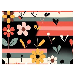 Minimalist Pattern With Simple Lines,flower And Shapes, Creating A Clean And Modern Two Sides Premium Plush Fleece Blanket (Baby Size) from ArtsNow.com 40 x30  Blanket Front