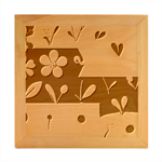  Minimalist Pattern With Simple Lines,flower And Shapes, Creating A Clean And Modern Wood Photo Frame Cube