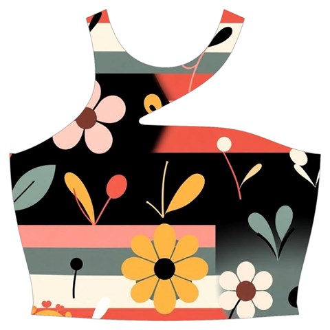 Minimalist Pattern With Simple Lines,flower And Shapes, Creating A Clean And Modern Cut Out Top from ArtsNow.com Front