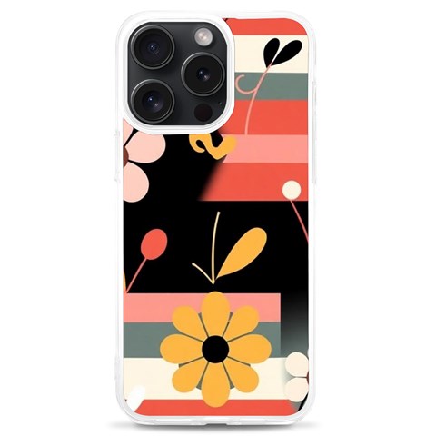 Minimalist Pattern With Simple Lines,flower And Shapes, Creating A Clean And Modern iPhone 15 Pro Max TPU UV Print Case from ArtsNow.com Front