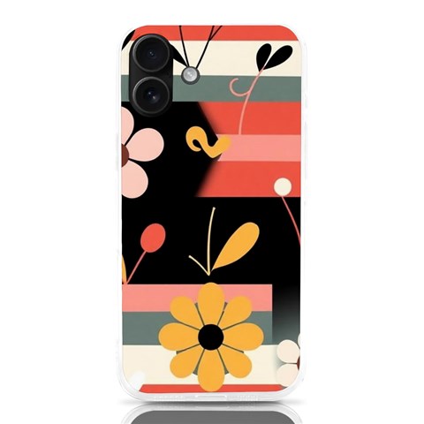 Minimalist Pattern With Simple Lines,flower And Shapes, Creating A Clean And Modern iPhone 16 Plus TPU UV Print Case from ArtsNow.com Front