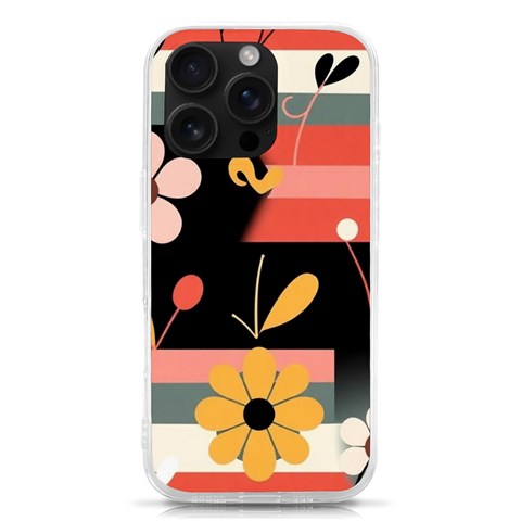 Minimalist Pattern With Simple Lines,flower And Shapes, Creating A Clean And Modern iPhone 16 Pro TPU UV Print Case from ArtsNow.com Front