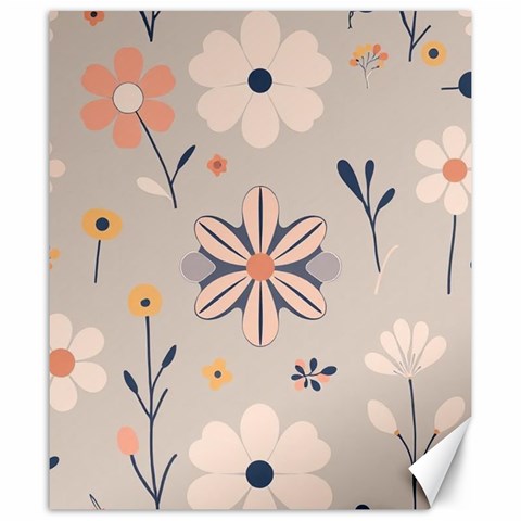 Minimalist Pattern With Simple Lines,flower And Shapes, Creating A Clean And Modern Canvas 20  x 24  from ArtsNow.com 19.57 x23.15  Canvas - 1