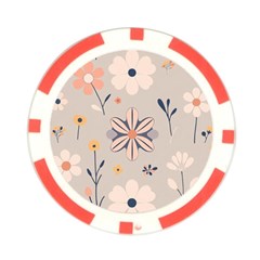 Minimalist Pattern With Simple Lines,flower And Shapes, Creating A Clean And Modern Poker Chip Card Guard from ArtsNow.com Front