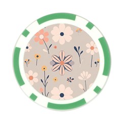 Minimalist Pattern With Simple Lines,flower And Shapes, Creating A Clean And Modern Poker Chip Card Guard from ArtsNow.com Front