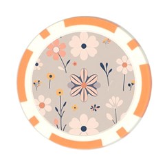 Minimalist Pattern With Simple Lines,flower And Shapes, Creating A Clean And Modern Poker Chip Card Guard from ArtsNow.com Back