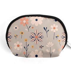 Minimalist Pattern With Simple Lines,flower And Shapes, Creating A Clean And Modern Accessory Pouch (Medium) from ArtsNow.com Front