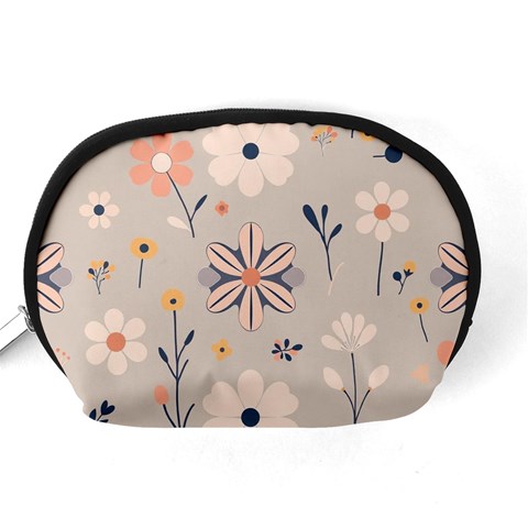 Minimalist Pattern With Simple Lines,flower And Shapes, Creating A Clean And Modern Accessory Pouch (Medium) from ArtsNow.com Back