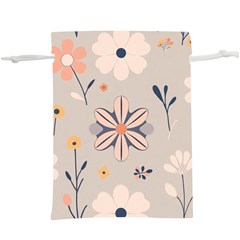 Minimalist Pattern With Simple Lines,flower And Shapes, Creating A Clean And Modern Lightweight Drawstring Pouch (XL) from ArtsNow.com Front