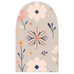 Minimalist Pattern With Simple Lines,flower And Shapes, Creating A Clean And Modern Microwave Oven Glove from ArtsNow.com Back