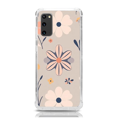 Minimalist Pattern With Simple Lines,flower And Shapes, Creating A Clean And Modern Samsung Galaxy S20 6.2 Inch TPU UV Case from ArtsNow.com Front