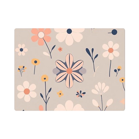 Minimalist Pattern With Simple Lines,flower And Shapes, Creating A Clean And Modern Premium Plush Fleece Blanket (Mini) from ArtsNow.com 35 x27  Blanket Front