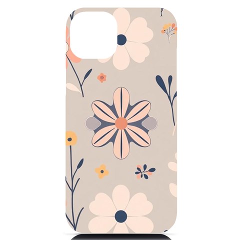 Minimalist Pattern With Simple Lines,flower And Shapes, Creating A Clean And Modern iPhone 14 Plus Black UV Print PC Hardshell Case from ArtsNow.com Front