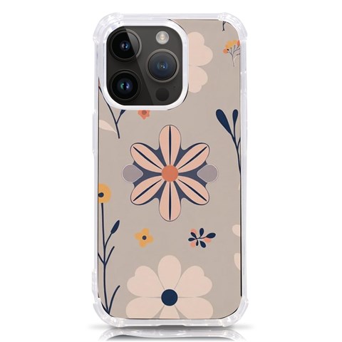 Minimalist Pattern With Simple Lines,flower And Shapes, Creating A Clean And Modern iPhone 14 Pro TPU UV Print Case from ArtsNow.com Front