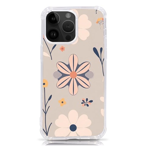 Minimalist Pattern With Simple Lines,flower And Shapes, Creating A Clean And Modern iPhone 14 Pro Max TPU UV Print Case from ArtsNow.com Front