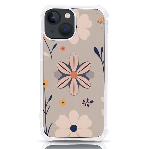 Minimalist Pattern With Simple Lines,flower And Shapes, Creating A Clean And Modern iPhone 13 mini TPU UV Print Case from ArtsNow.com Front