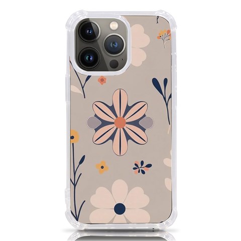 Minimalist Pattern With Simple Lines,flower And Shapes, Creating A Clean And Modern iPhone 13 Pro TPU UV Print Case from ArtsNow.com Front