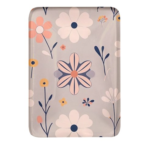 Minimalist Pattern With Simple Lines,flower And Shapes, Creating A Clean And Modern Rectangular Glass Fridge Magnet (4 pack) from ArtsNow.com Front