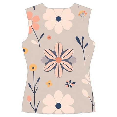 Minimalist Pattern With Simple Lines,flower And Shapes, Creating A Clean And Modern Women s Cut Out Long Sleeve T Back