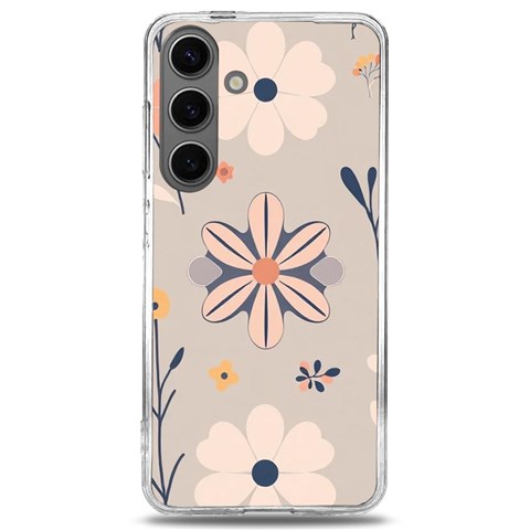 Minimalist Pattern With Simple Lines,flower And Shapes, Creating A Clean And Modern Samsung Galaxy S24 6.2 Inch TPU UV Case from ArtsNow.com Front