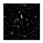 Cosmic Black Space Star Tile Coaster