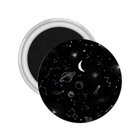 Cosmic Black Space Star 2.25  Magnets from ArtsNow.com Front