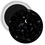 Cosmic Black Space Star 3  Magnets