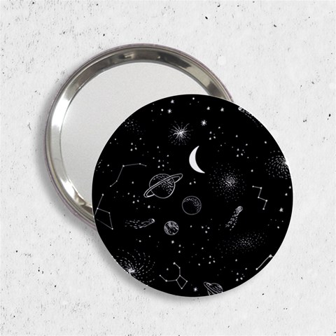 Cosmic Black Space Star 2.25  Handbag Mirrors from ArtsNow.com Front