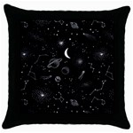 Cosmic Black Space Star Throw Pillow Case (Black)