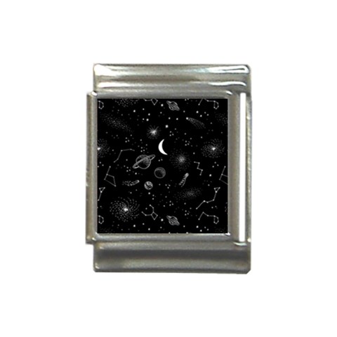 Cosmic Black Space Star Italian Charm (13mm) from ArtsNow.com Front