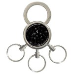 Cosmic Black Space Star 3-Ring Key Chain