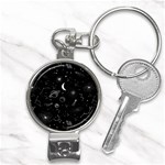 Cosmic Black Space Star Nail Clippers Key Chain